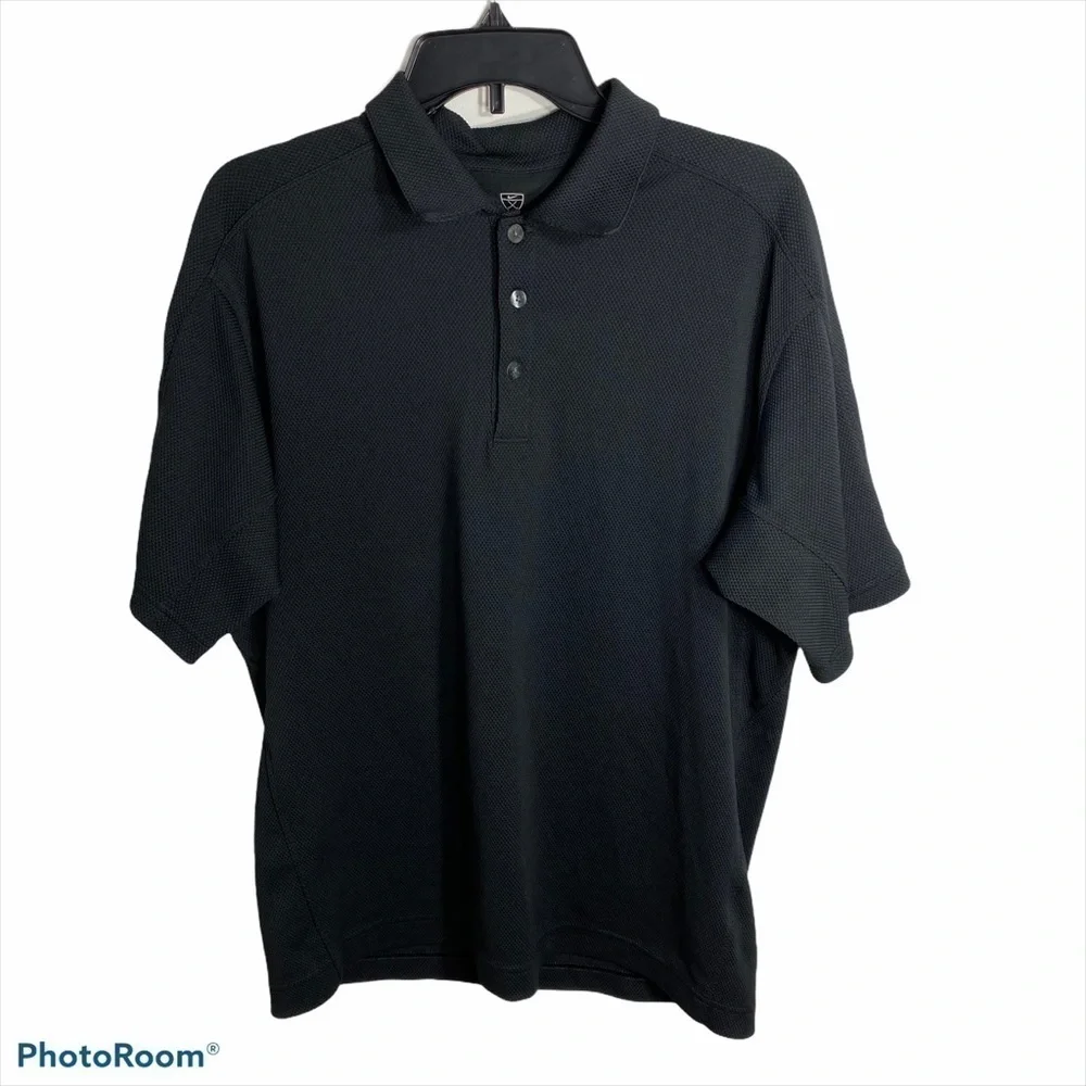 Nike Golf Men’s Black Polo Shirt Quilted Medium
